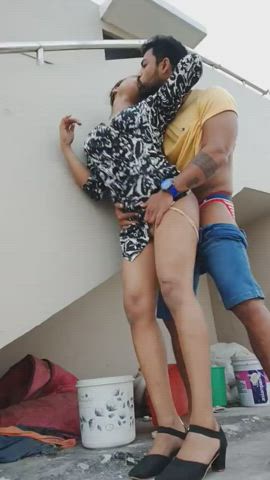 couple desi panties public quickie standing doggy teen tits r/caughtpublic gif