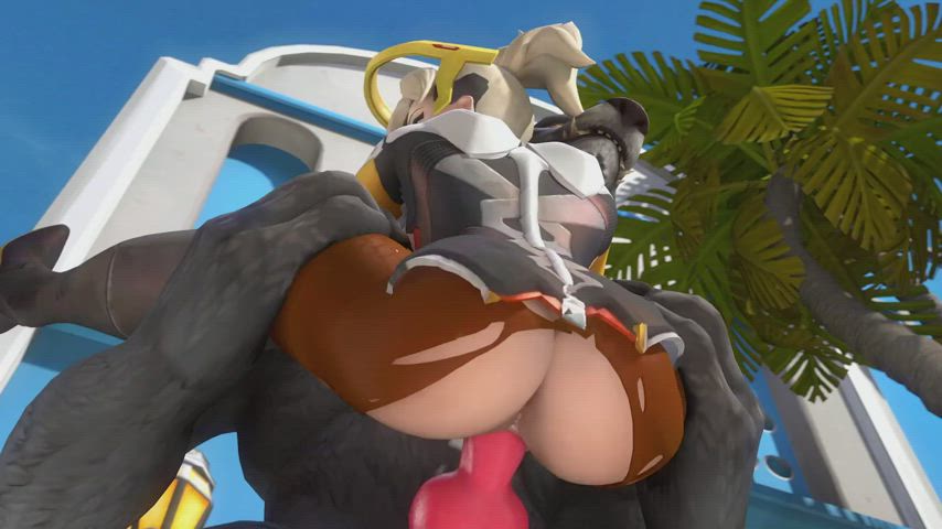 Animation Blonde Legs Up Monster Cock Outdoor Overwatch Sex Swiss gif