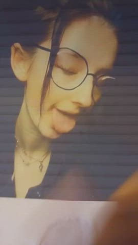 Cum Cumshot Glasses Jerk Off Tribute gif