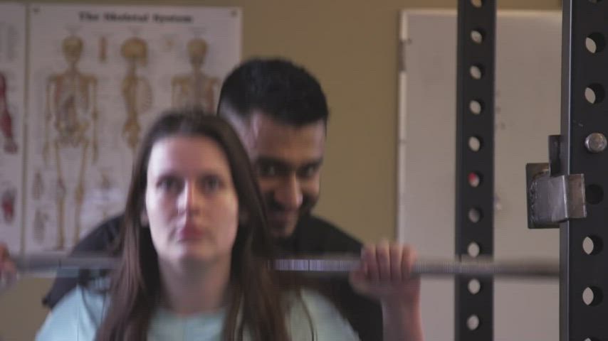 babe big tits gym huge tits jiggling white girl workout gif