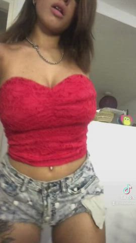 Dancing And Twerking. Sexy Horny Girl