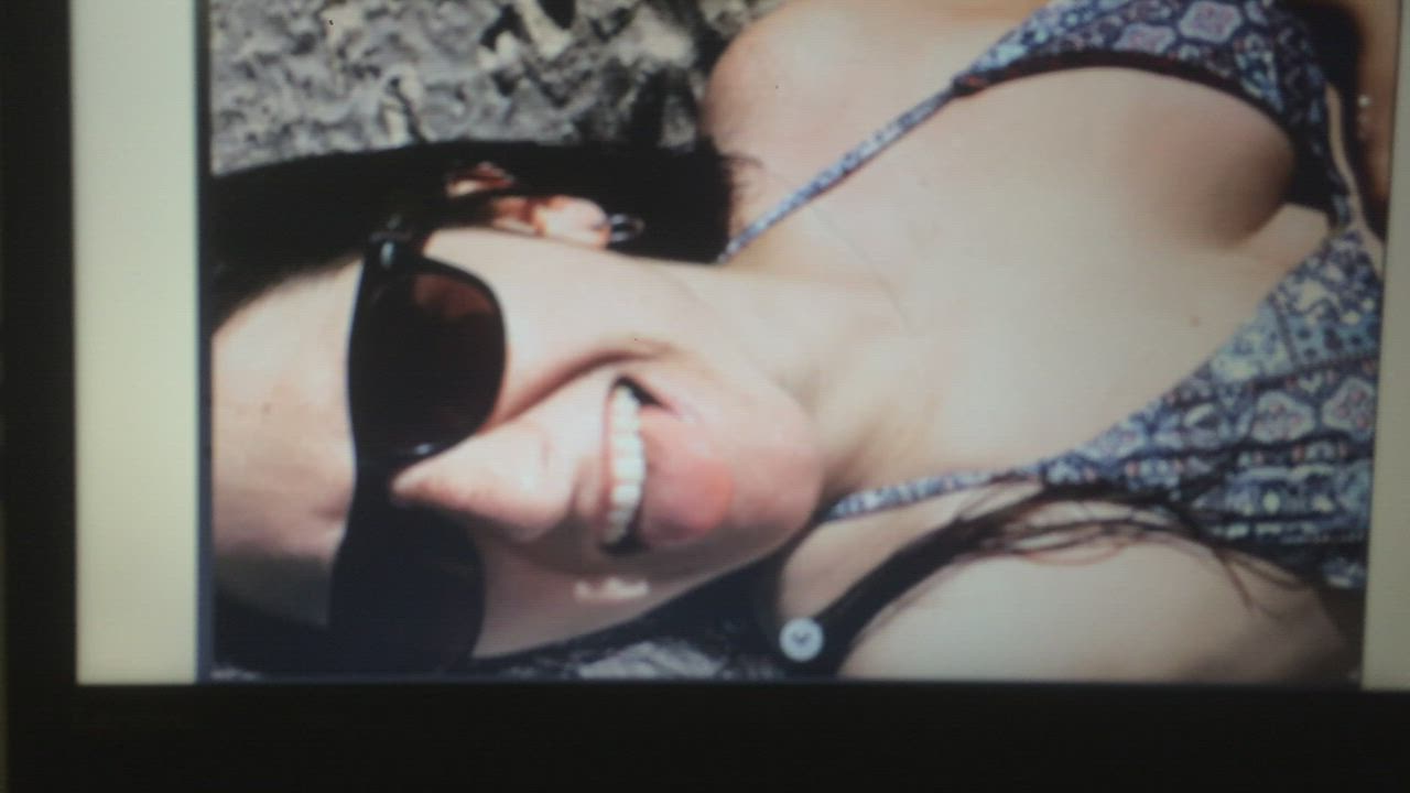Beach Cum Cumshot Tits Tongue Fetish Tribute gif