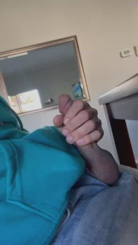 big dick exhibitionism exhibitionist jerk off work gif
