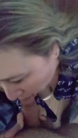Blonde Cheating MILF Sucking gif