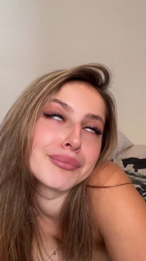 ahegao cute onlyfans teen tongue tongue piercing gif