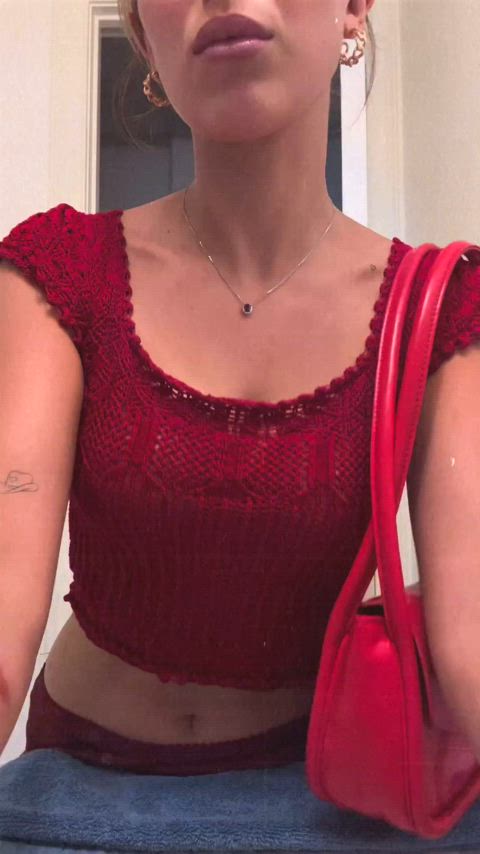 actress brunette celebrity cleavage natural tits small tits stomach gif
