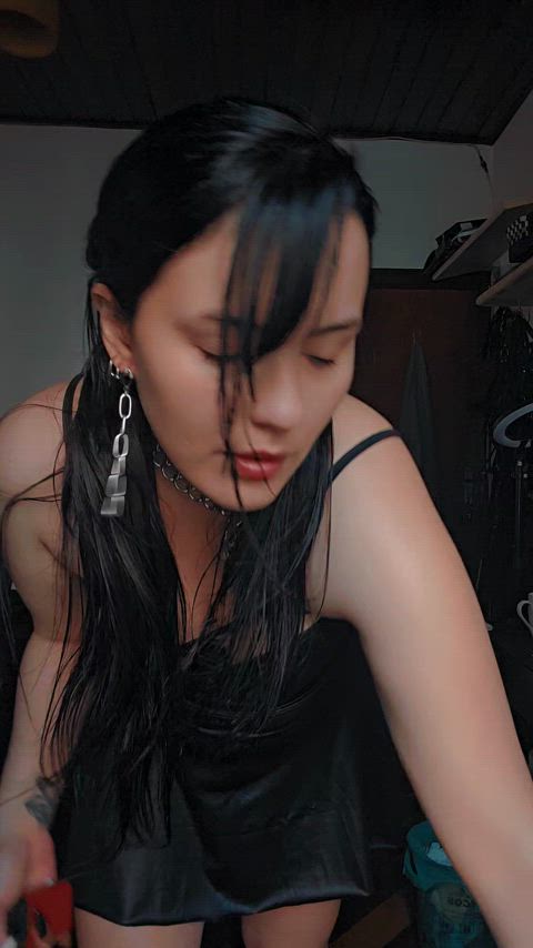 fetish goth kinky smoking smoking-fetish gif