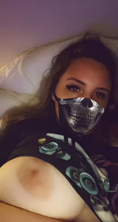 BBW Big Tits Mask gif