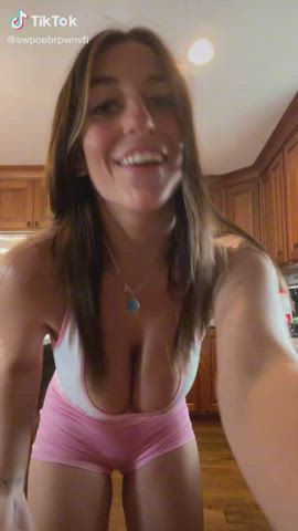 big tits brunette tiktok gif