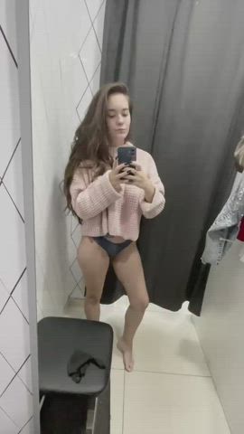 amateur big tits fitting room gif