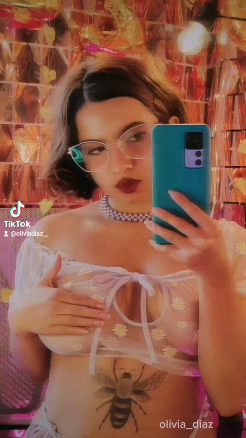 babe cute lingerie onlyfans shy tease teasing tiktok gif