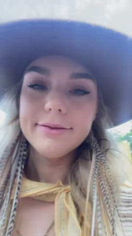 Blonde Skirt Thighs gif