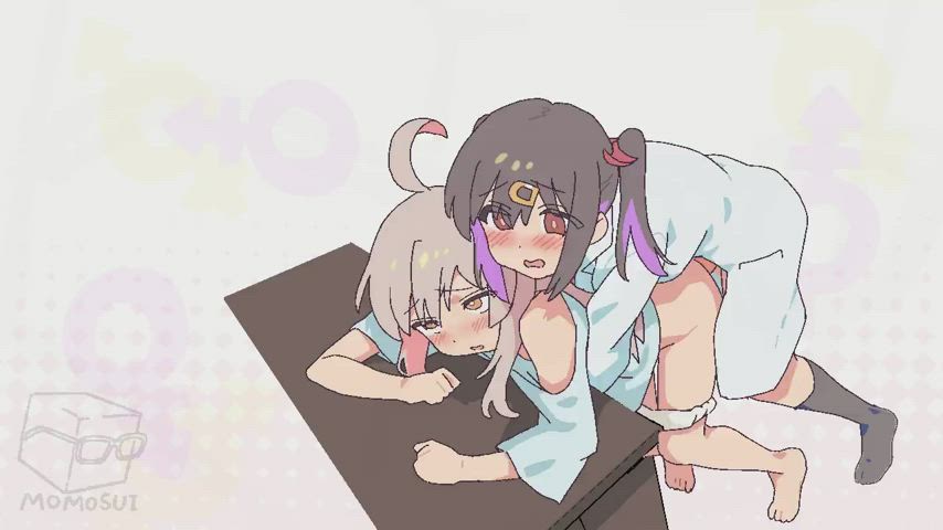 animation doggystyle futanari nsfw gif