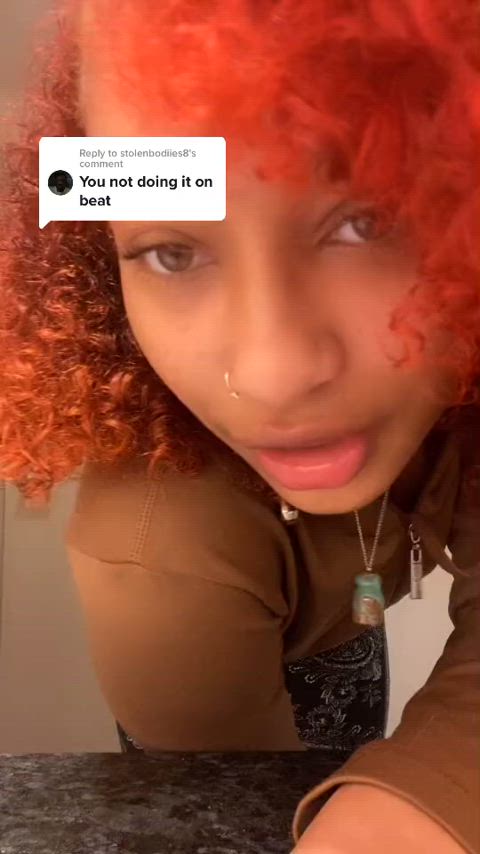 clothed curly hair dancing ebony tiktok gif
