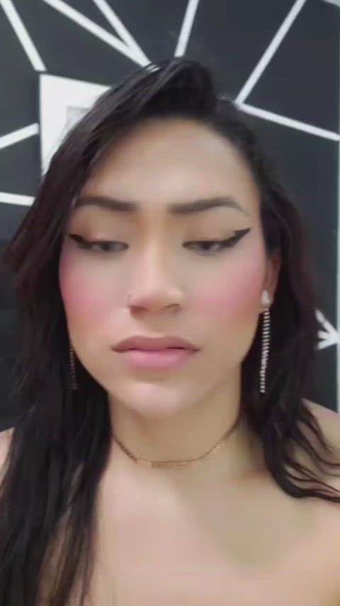 ahegao amateur brunette homemade latina milf natural tits solo tiktok amateur-girls