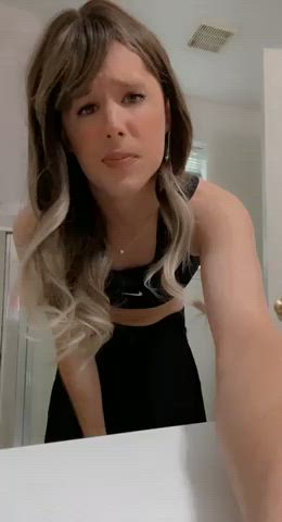 amateur boobs crossdressing cute femboy petite sissy small tits teen trans gif