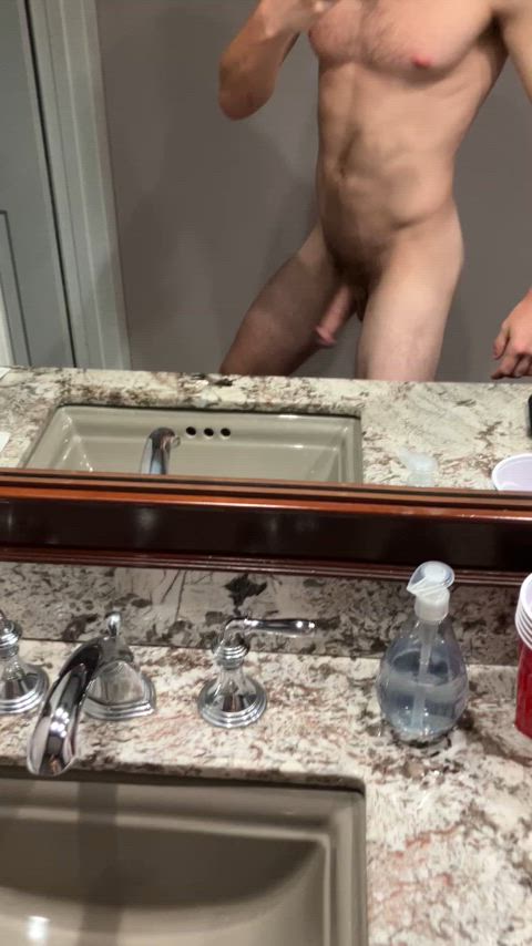 19 years old big balls big dick fit slapping massive-cock real-cock gif