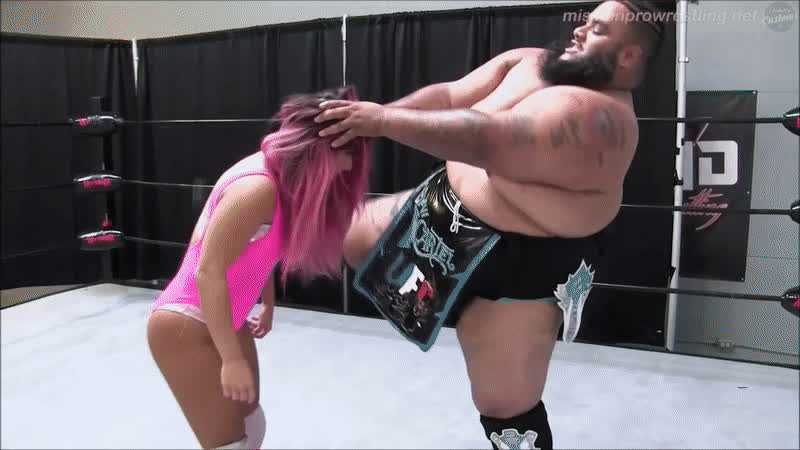 Brunette Mexican Wrestling gif