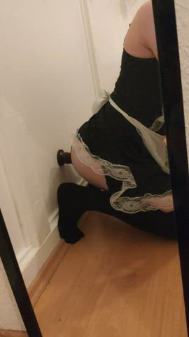 anal ass cute dildo doggystyle masturbating teen trans gif