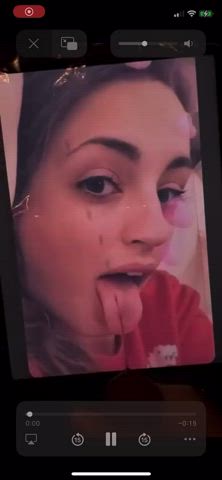 Gibi getting sprayed