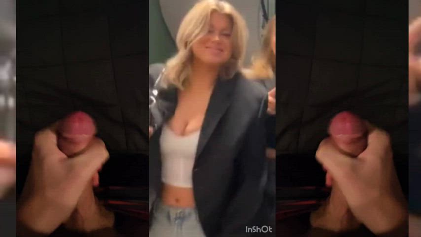 babecock big dick big tits cumshot split screen porn tits tribbing tribute gif