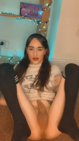 Where are you licking first 😝 my small girl dick or my hole