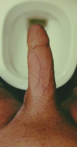 bbc bathroom big dick bull jerk off male masturbation masturbating natural solo gif