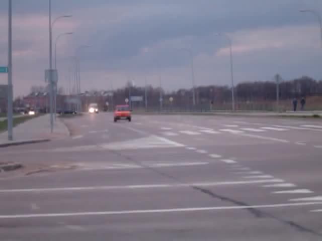 retro fiat, funny crash.