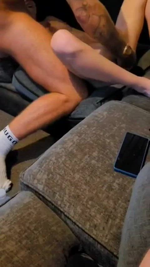 foreplay hotwife threesome gif