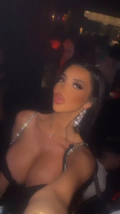 big tits british cleavage fake boobs fake tits party gif
