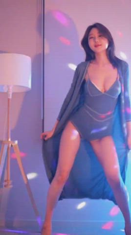 dancing korean small tits striptease gif