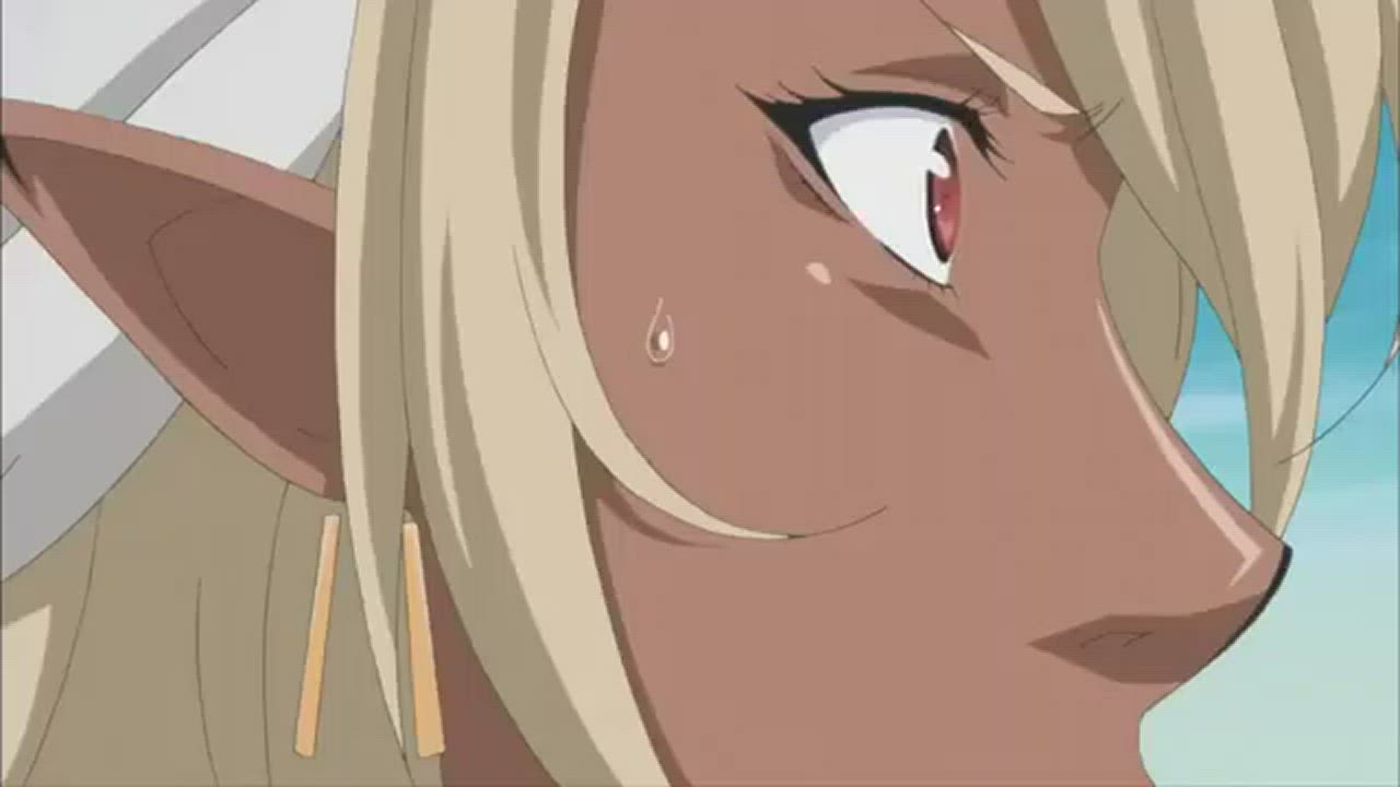 Dark Elf ripping Mage's panties [Bikini Warriors]