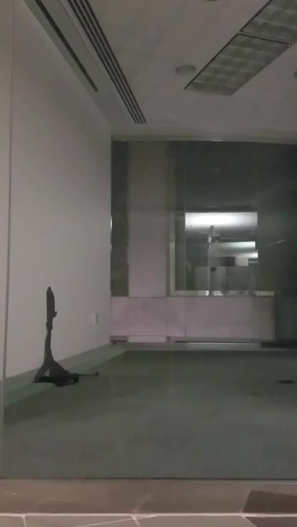 Almost caught in the glass box at work