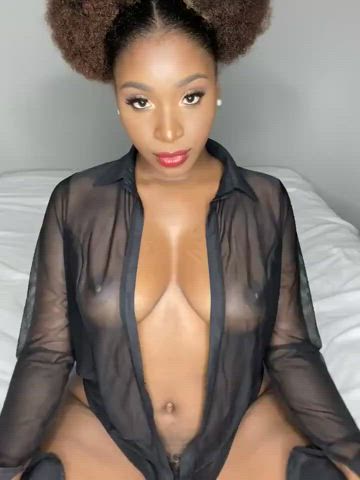 Ebony Flashing Tits gif