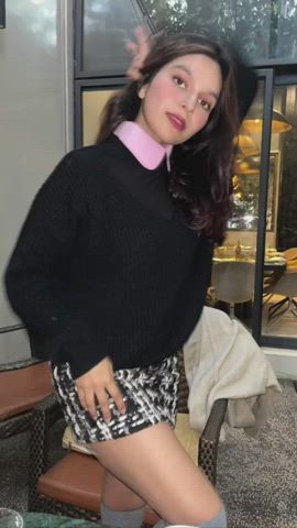 Indian Skirt Student gif