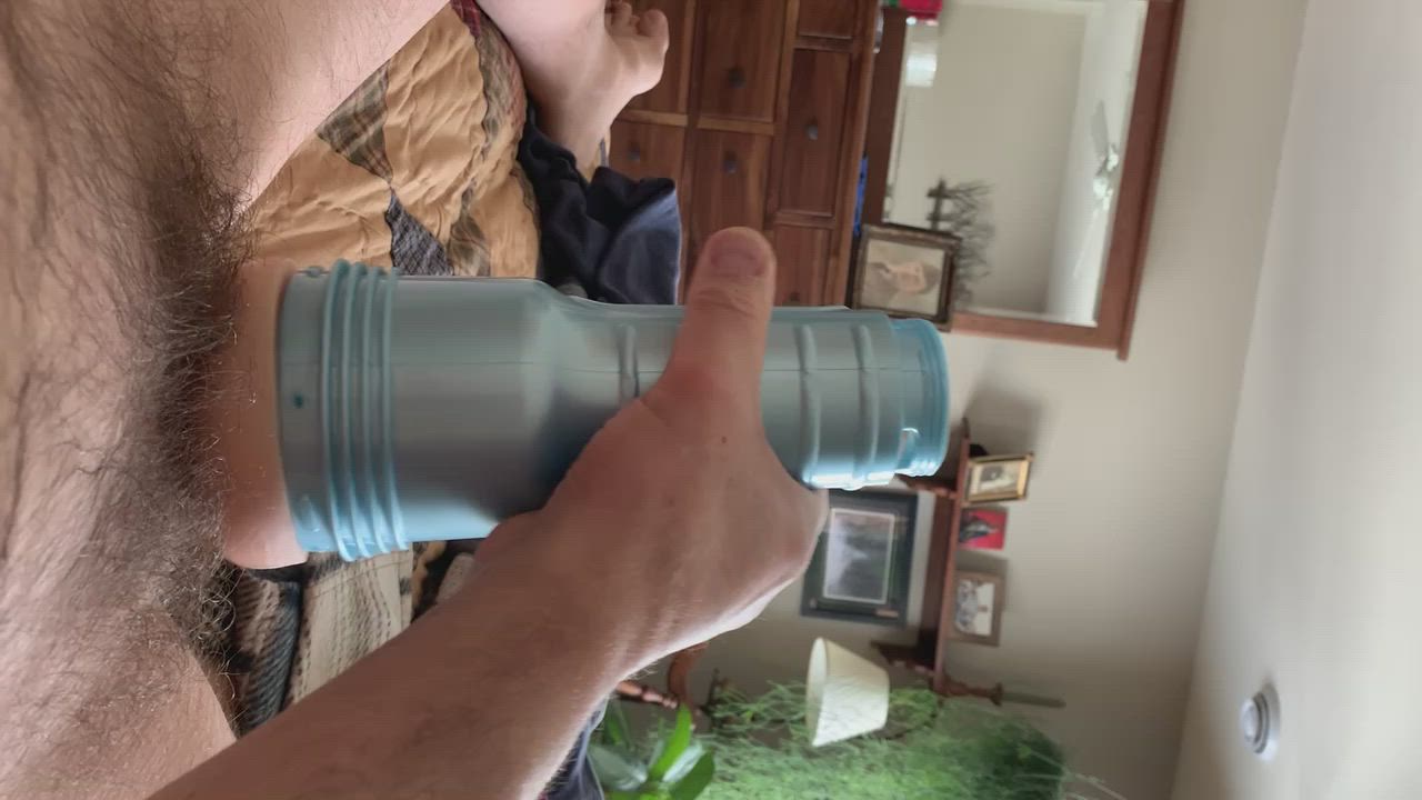 daddy erection fleshlight gay male masturbation masturbating penis gif