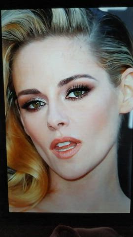 celebrity cum cumshot facial green eyes kristen stewart tribute gif
