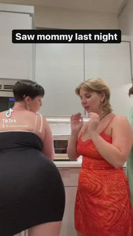 ass clapping chubby cougar friends jiggling milf tiktok white girl gif