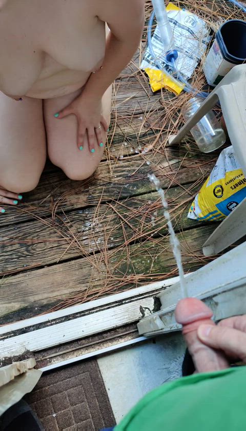 Hoping the neighbors see me getting a drink on the porch