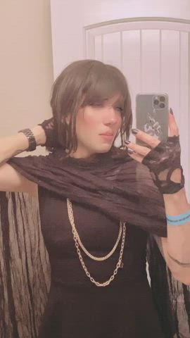cute femboy goth sissy trans gif