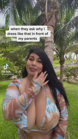 Busty Huge Tits Jiggling gif