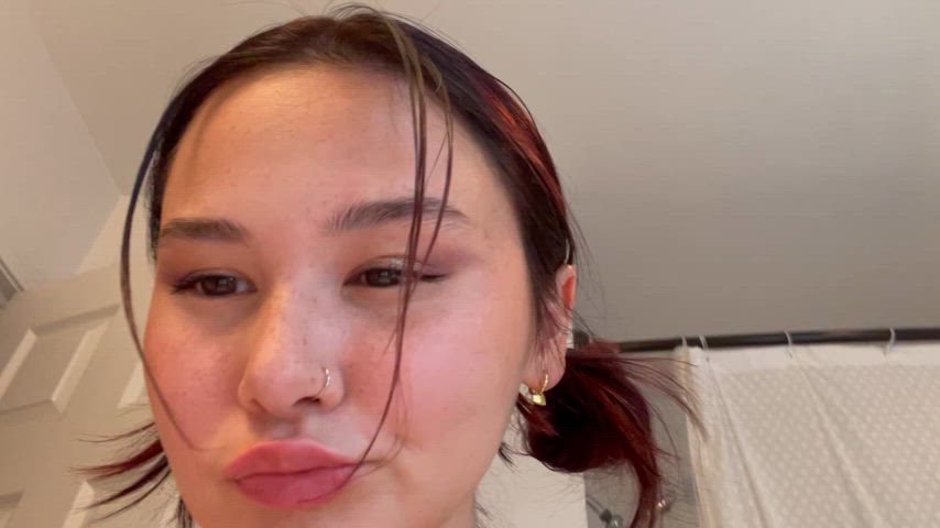 Spitting on my tits turns me on 