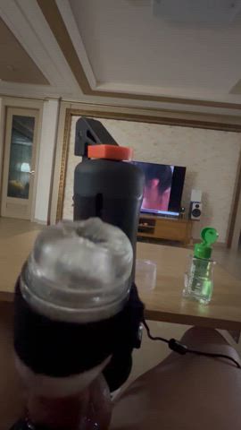 masturbating cock solo gif