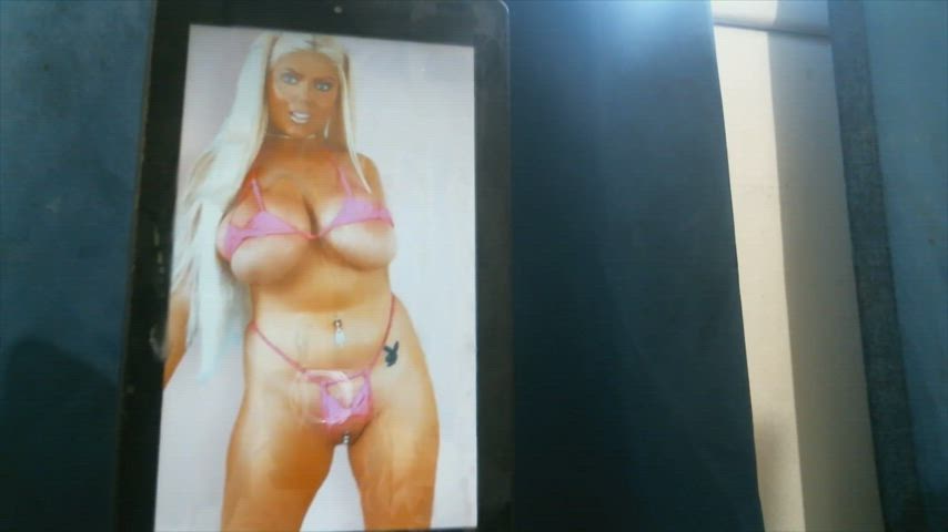 bikini blonde cum covered fucking huge tits micro bikini moaning tiktok tribute gif
