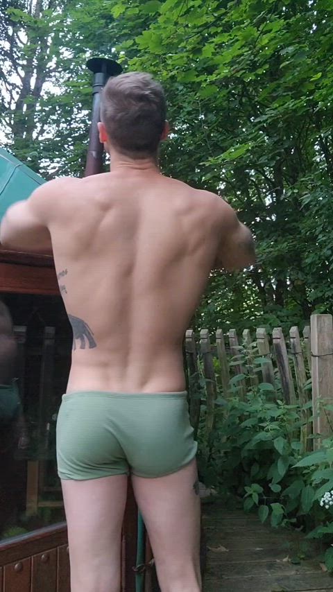 boyfriend cute fit model muscles outdoor public gay-muscle gif