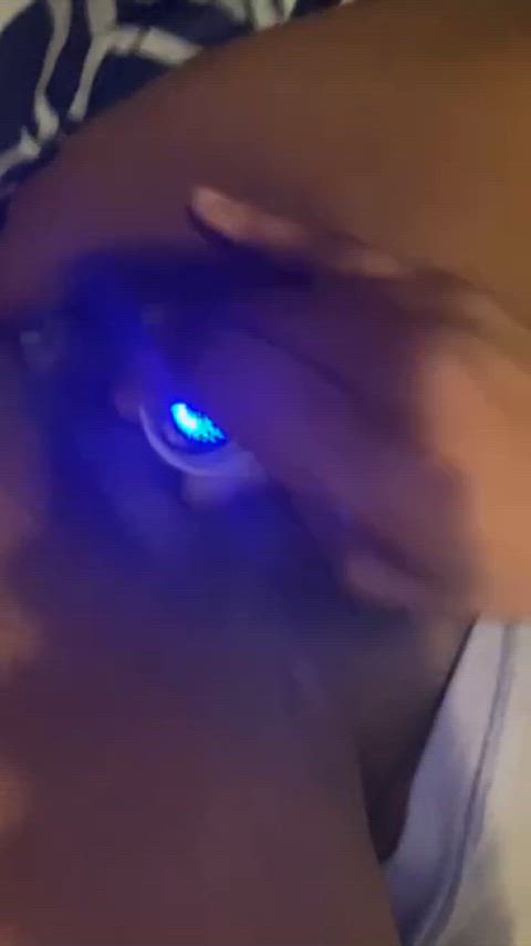 ebony masturbating pussy sex toy solo vibrator wet wet pussy gif