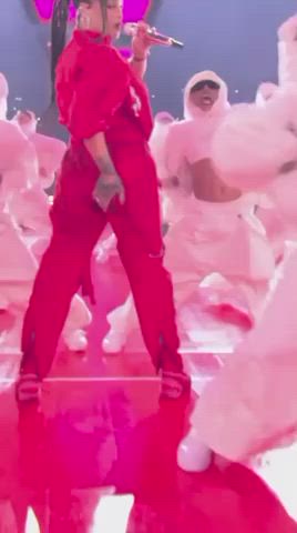 Rihanna at the halftime show