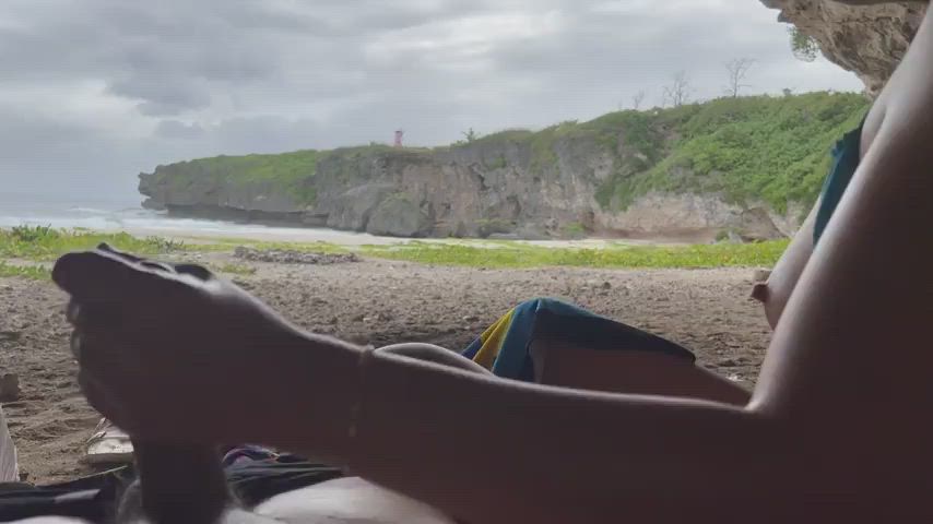 Handy on the beach