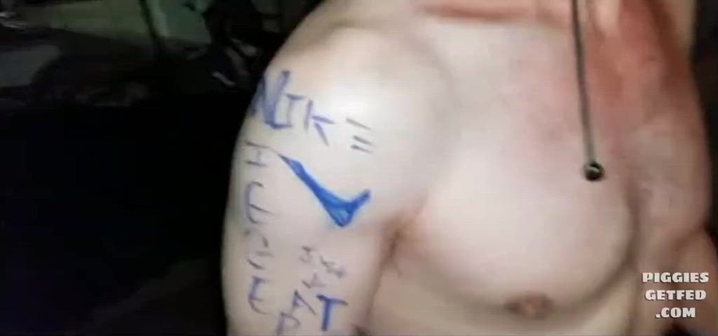 Nasty white scat slave