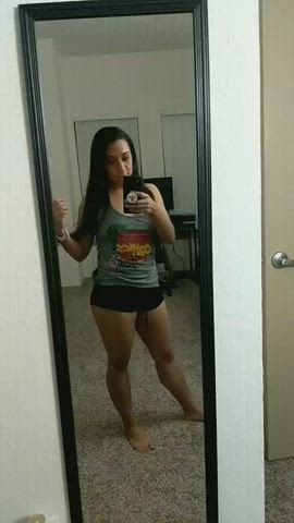 high heels legs small tits gif